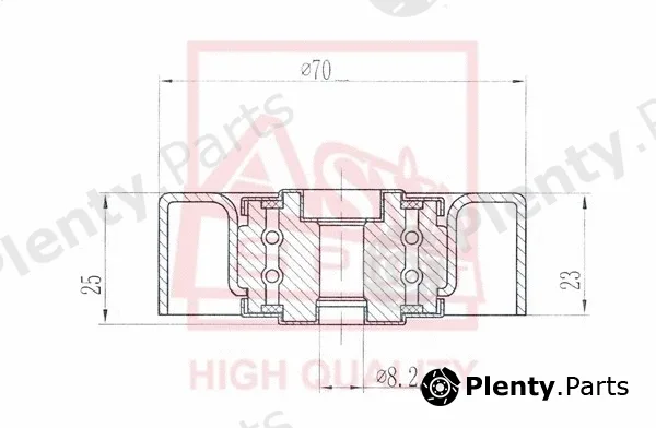 Asva BMBP-003 — Tensioner Pulley, V-belt