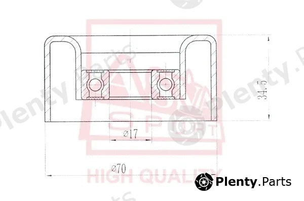 Asva NSBP-013 — Tensioner Pulley, V-belt