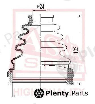 Asva ASBT-INACA30 — Bellow, drive shaft