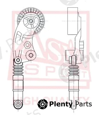 Asva SBBT-001 — Belt Tensioner, V-ribbed belt