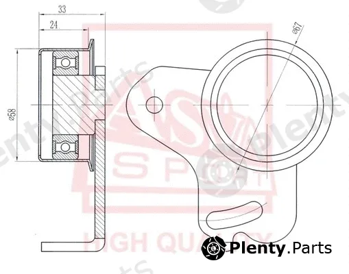 Asva MTBP-026 — Tensioner Pulley, V-belt