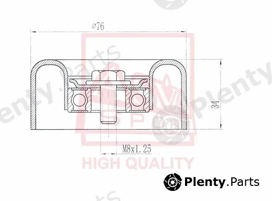 Asva NSBP-017 — Tensioner Pulley, V-belt