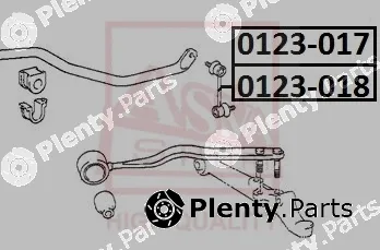 Asva 0123-017 — Link/Coupling Rod, stabiliser bar