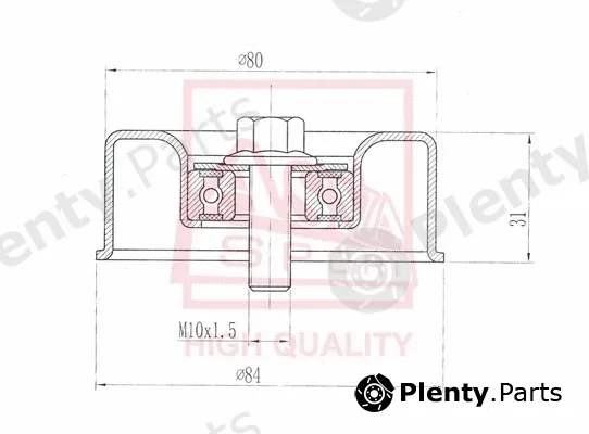 Asva MTBP-029 — Tensioner Pulley, V-belt