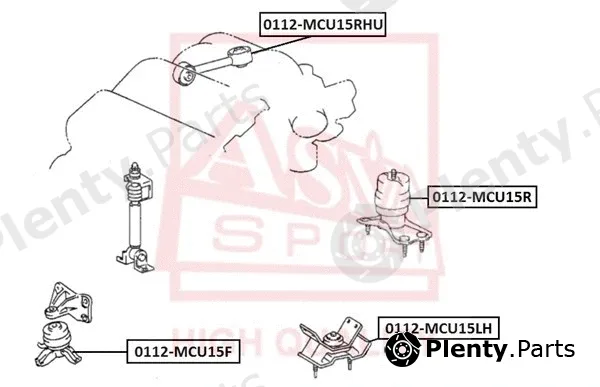 Asva 0112-MCU15LH — Mounting, engine