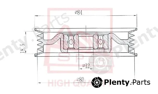Asva NSBP-030 — Tensioner Pulley, V-belt