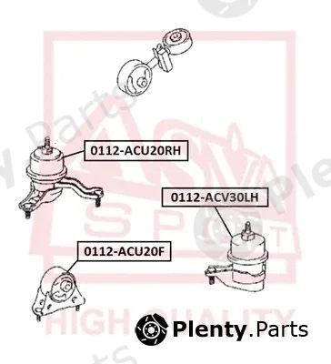 Asva 0112-ACV30LH — Mounting, engine