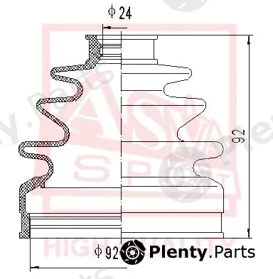 Asva ASBT-122 — Bellow, drive shaft