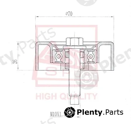 Asva FDBP-008 — Tensioner Pulley, V-belt