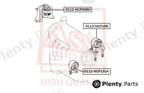 Asva 0112-NCP10R — Mounting, engine