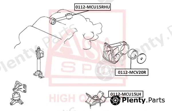 Asva 0112-MCV20R — Mounting, engine