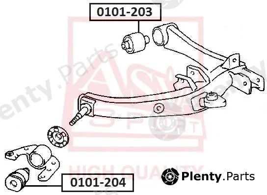 Asva 0101-204 — Mounting, control/trailing arm