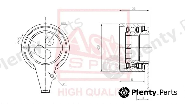 Asva SZBP-007 — Tensioner Pulley, V-belt