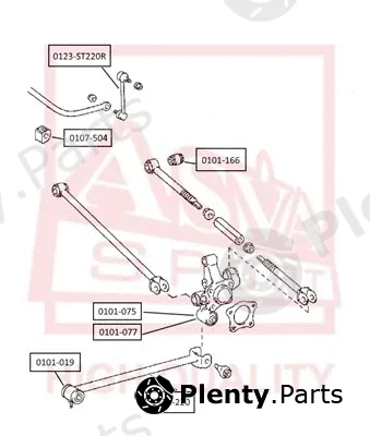 Asva 0101-166 — Mounting, control/trailing arm
