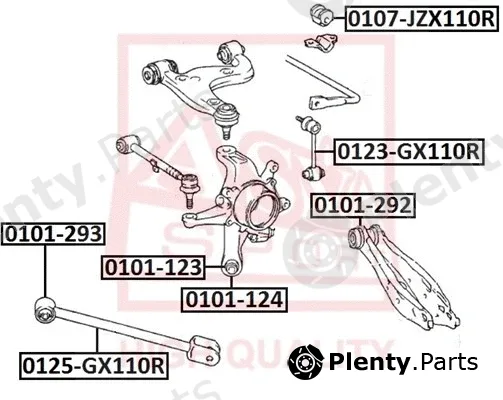 Asva 0101-124 — Mounting, control/trailing arm