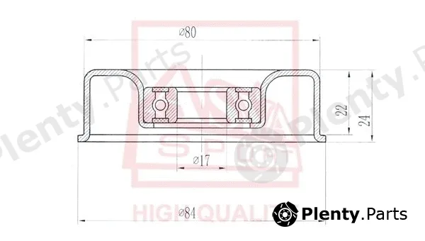 Asva NSBP-005 — Tensioner Pulley, V-belt