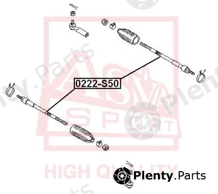 Asva 0222-S50 — Inner Tie Rod