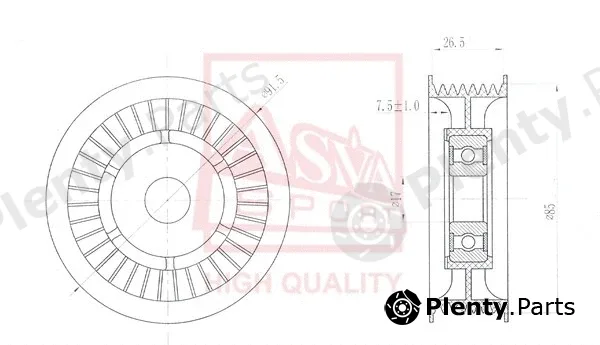 Asva MBBP-001 — Tensioner Pulley, V-belt