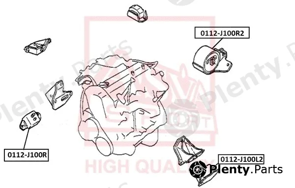 Asva 0112-J100L2 — Mounting, engine