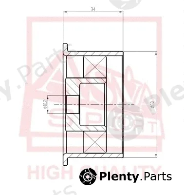 Asva SBBP-008 — Tensioner Pulley, V-belt
