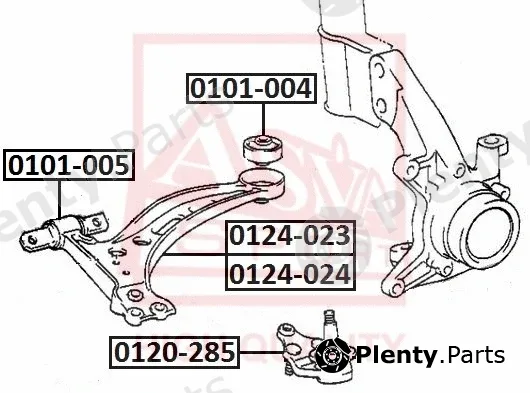 Asva 0101-004 — Mounting, control/trailing arm