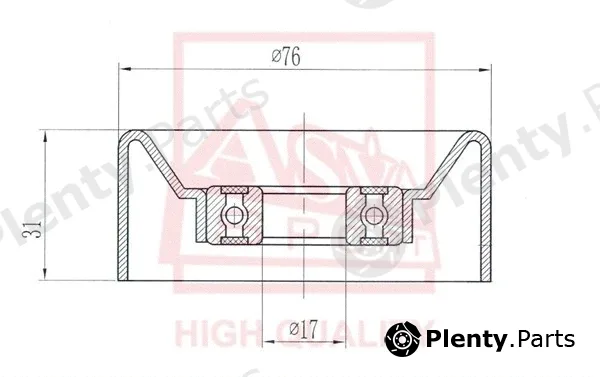 Asva MZBP-017 — Tensioner Pulley, V-belt