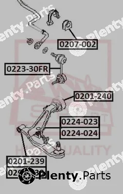 Asva 0201-T30 — Mounting, control/trailing arm
