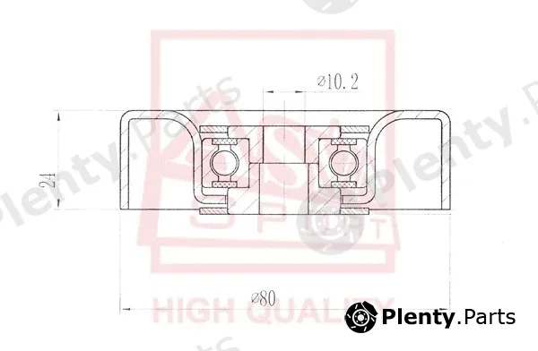 Asva MTBP-001 — Tensioner Pulley, V-belt