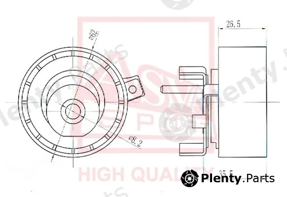 Asva FDBP-009 — Tensioner Pulley, V-belt