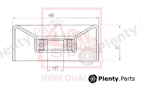 Asva LRBP-001 — Tensioner Pulley, V-belt