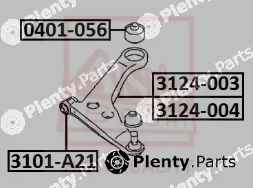 Asva 3101-A21 — Mounting, control/trailing arm