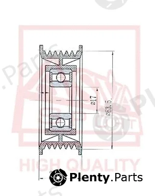 Asva SYBP-004 — Tensioner Pulley, V-belt