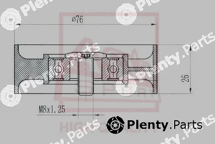 Asva MTBP-014 — Tensioner Pulley, V-belt