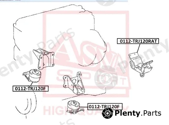 Asva 0112-TRJ120RAT — Mounting, engine