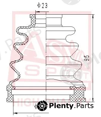 Asva ASBT-2068 — Bellow, drive shaft