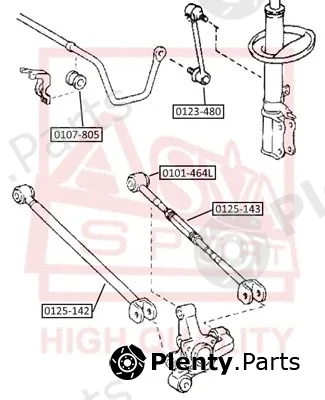 Asva 0123-480 — Link/Coupling Rod, stabiliser bar