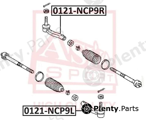 Asva 0121-NCP9L — Tie Rod End