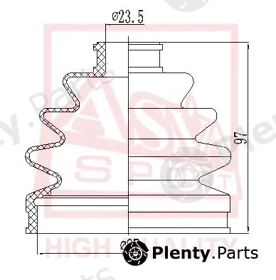 Asva ASBT-110 — Bellow, drive shaft