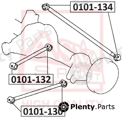 Asva 0101-132 — Mounting, control/trailing arm