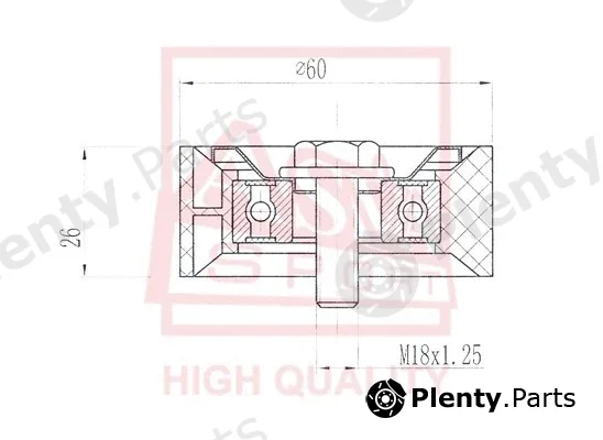 Asva RNBP-003 — Tensioner Pulley, V-belt