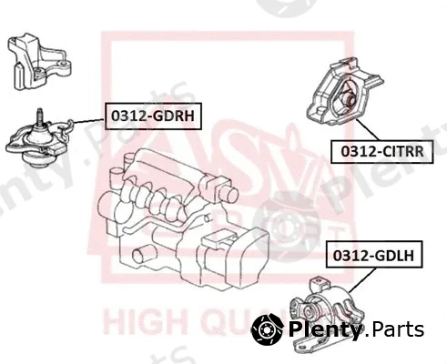 Asva 0312-CITRR — Mounting, engine