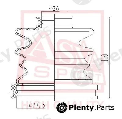 Asva ASBT-12 — Bellow, drive shaft