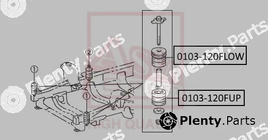 Asva 0103-120FLOW — Mounting, control/trailing arm