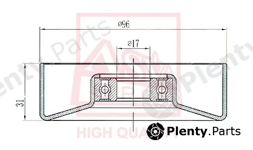 Asva TYBP-052 — Tensioner Pulley, V-belt