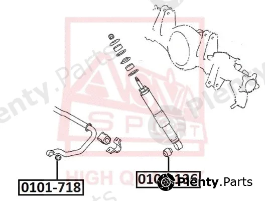 Asva 0101-136 — Mounting, control/trailing arm