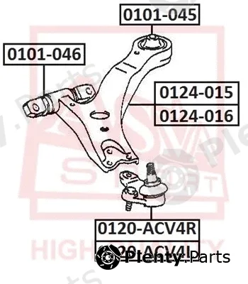 Asva 0101-045 — Mounting, control/trailing arm