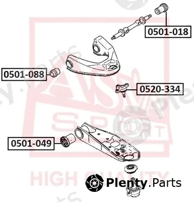 Asva 0501-018 — Mounting, control/trailing arm