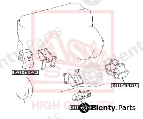 Asva 0112-TGN15F — Mounting, engine