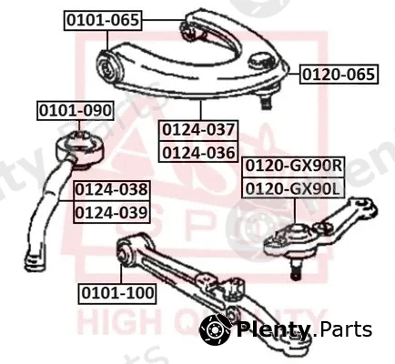 Asva 0101-090 — Mounting, control/trailing arm