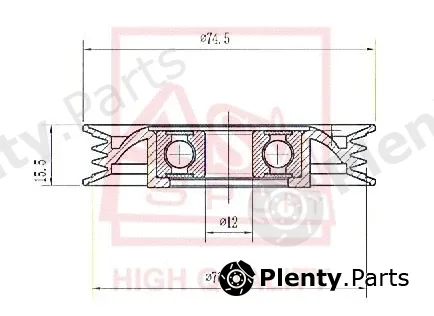 Asva NSBP-009 — Tensioner Pulley, V-belt